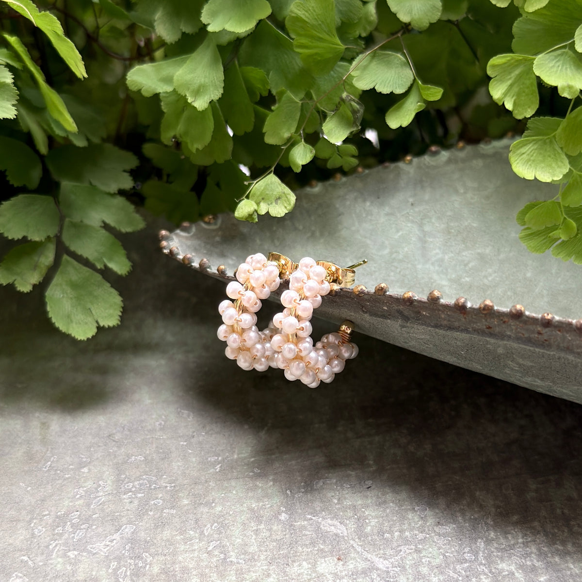 Freshwater Pearl Wrapped Mini Hoops