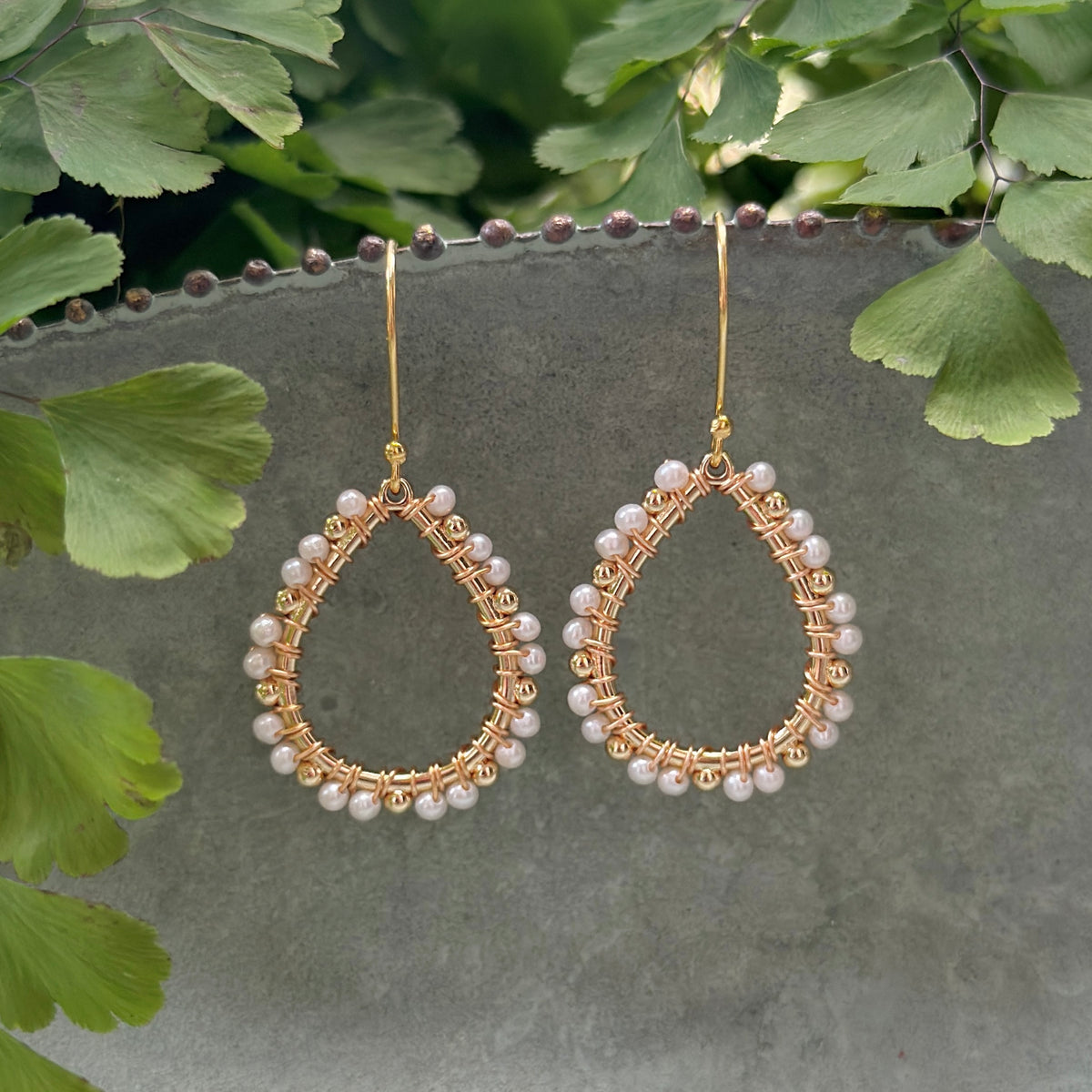 Freshwater Pearl Mini+ Bobble Teardrop Earrings