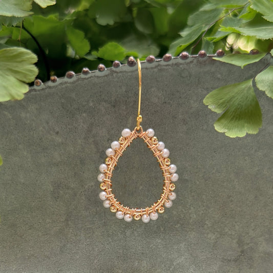 Freshwater Pearl Mini+ Bobble Teardrop Earrings