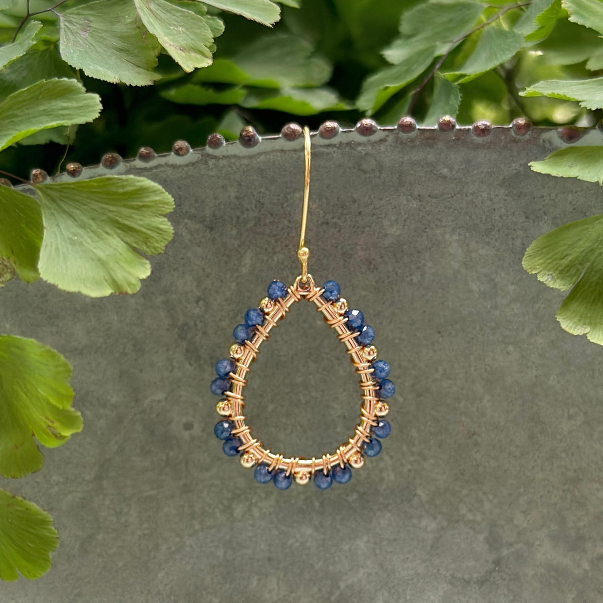 Royal Blue Quartz Mini+ Bobble Teardrop Earrings