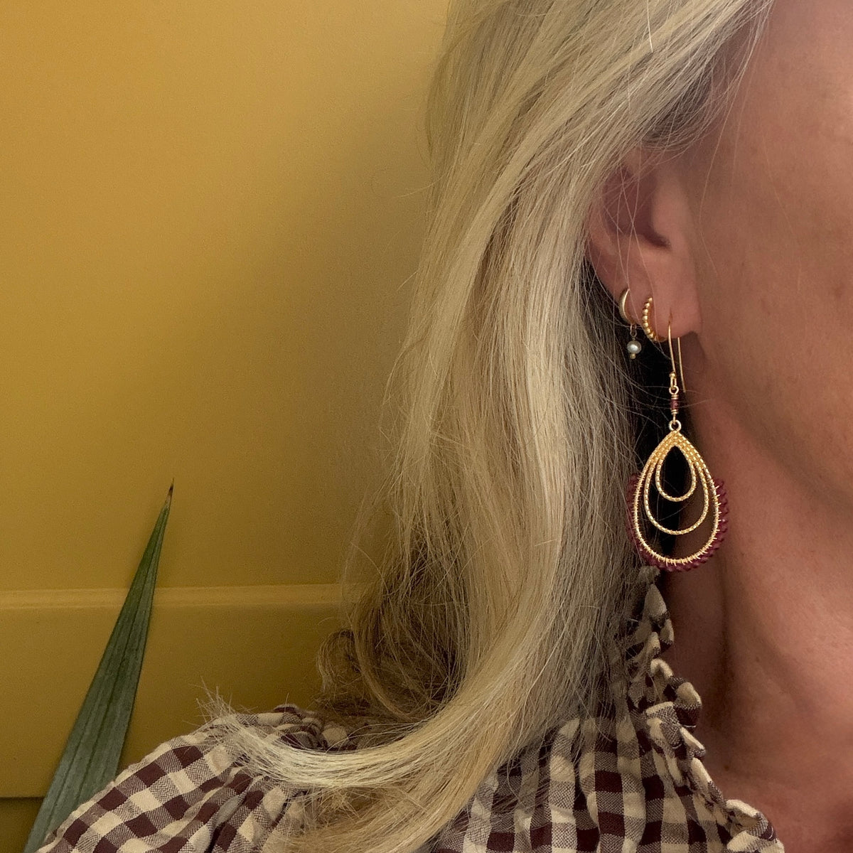 Emerald Green Jade Verona Teardrop Earrings