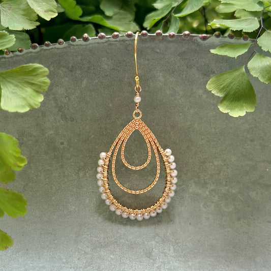Freshwater Pearl Verona Teardrop Earrings