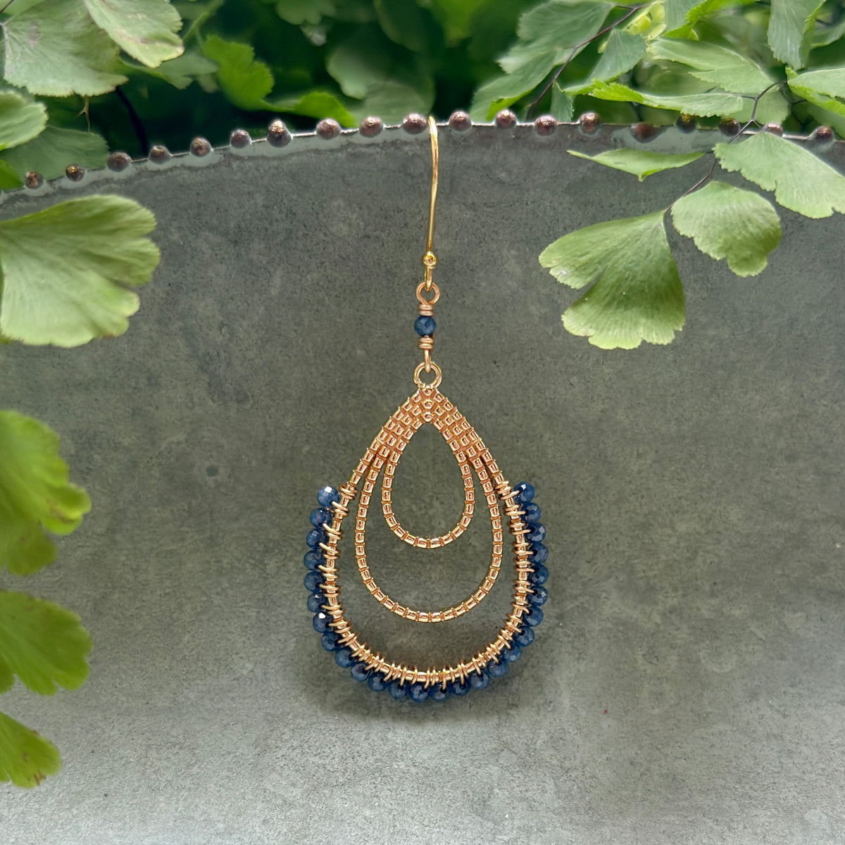 Royal Blue Quartz Verona Teardrop Earrings