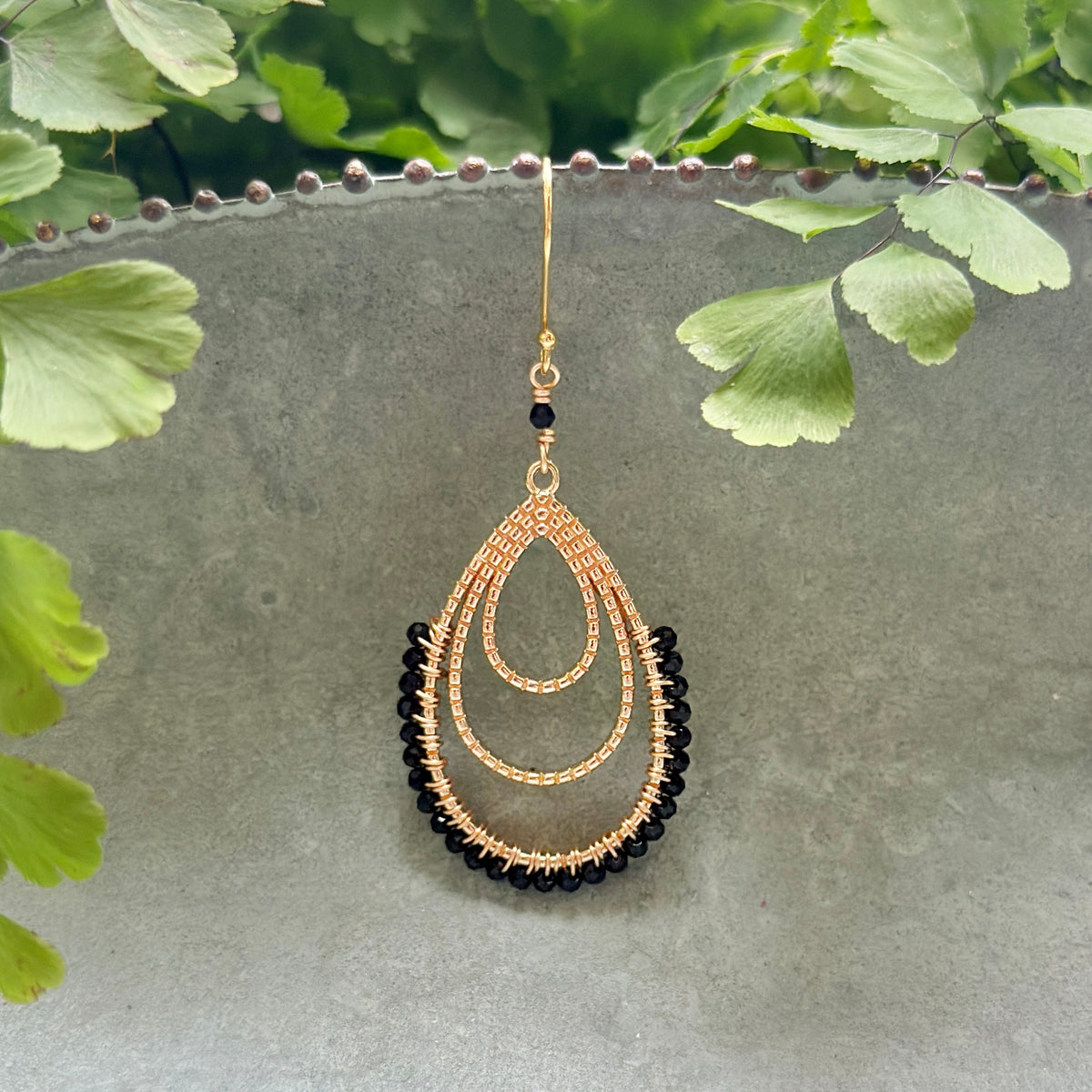 Black Onyx Verona Teardrop Earrings