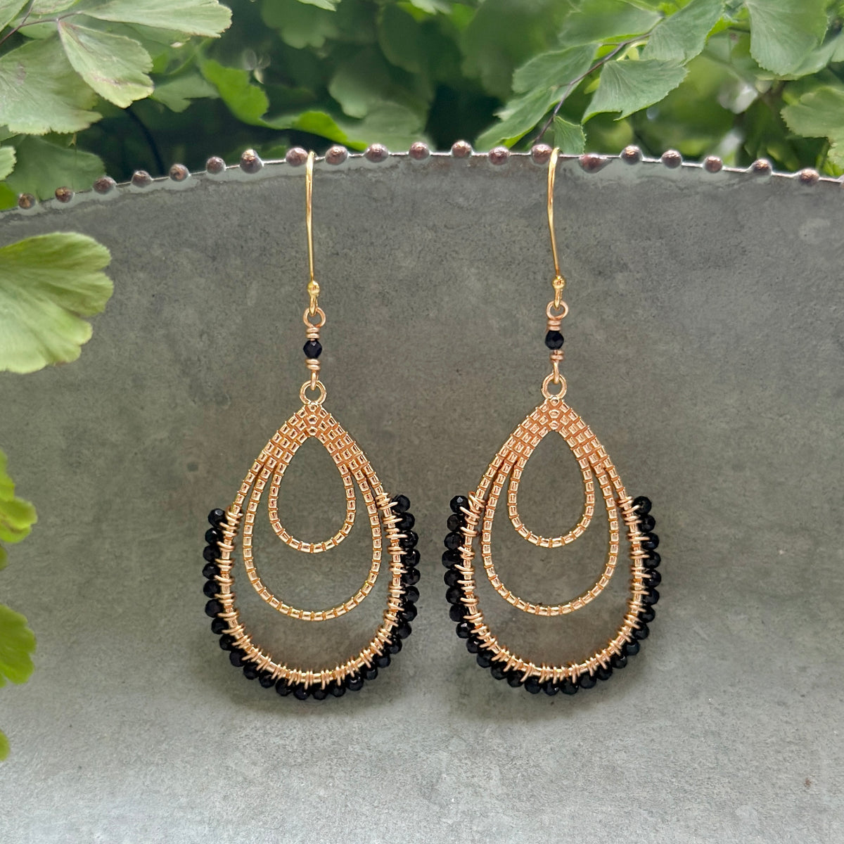 Black Onyx Verona Teardrop Earrings