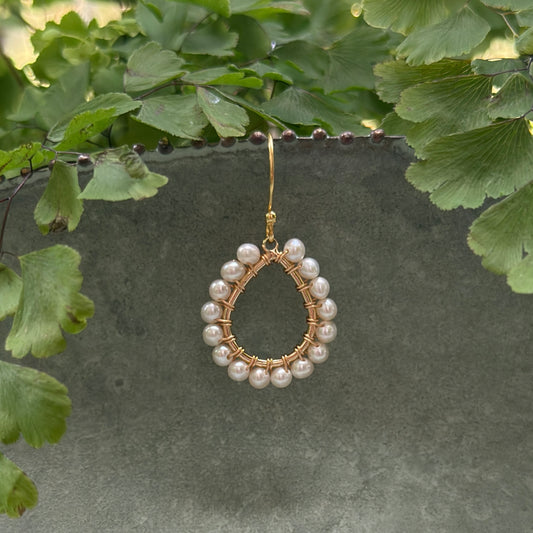 Freshwater Pearl Mini Teardrop Earrings