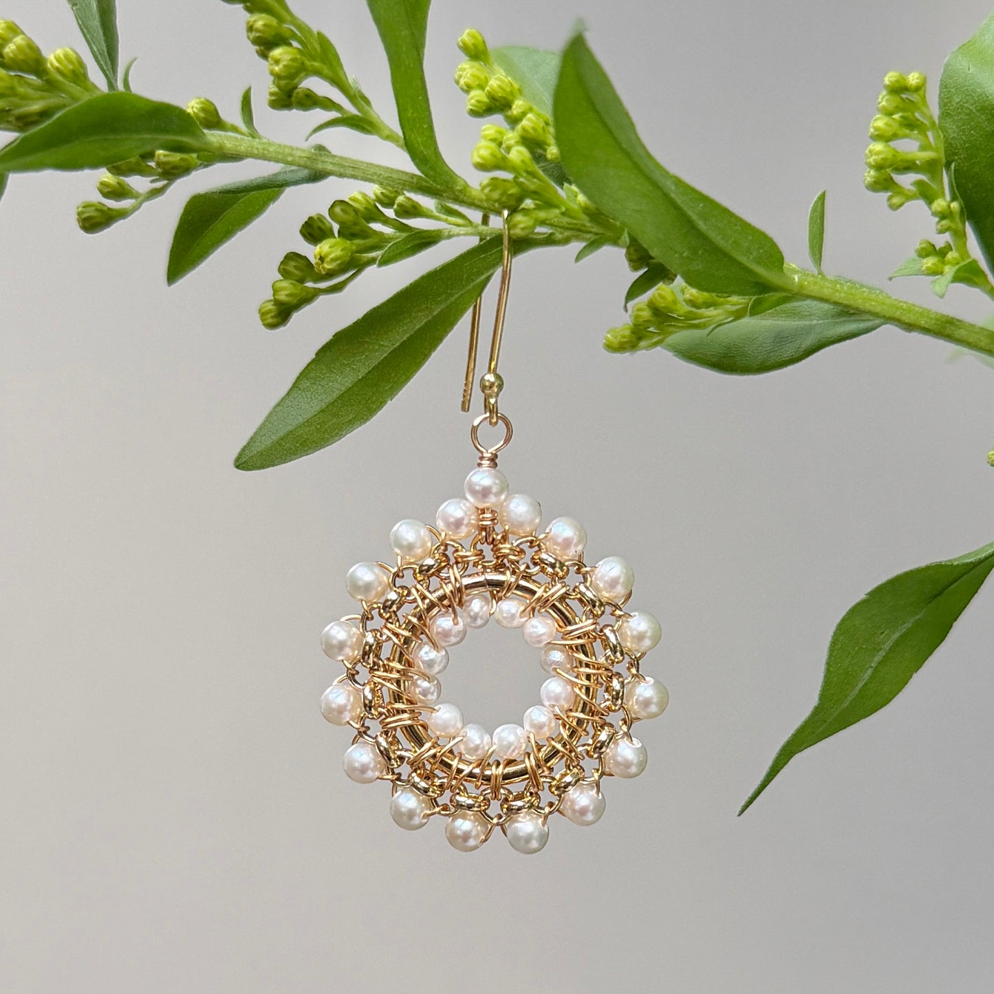 Freshwater Pearl Rolo Round Beaded Earrings