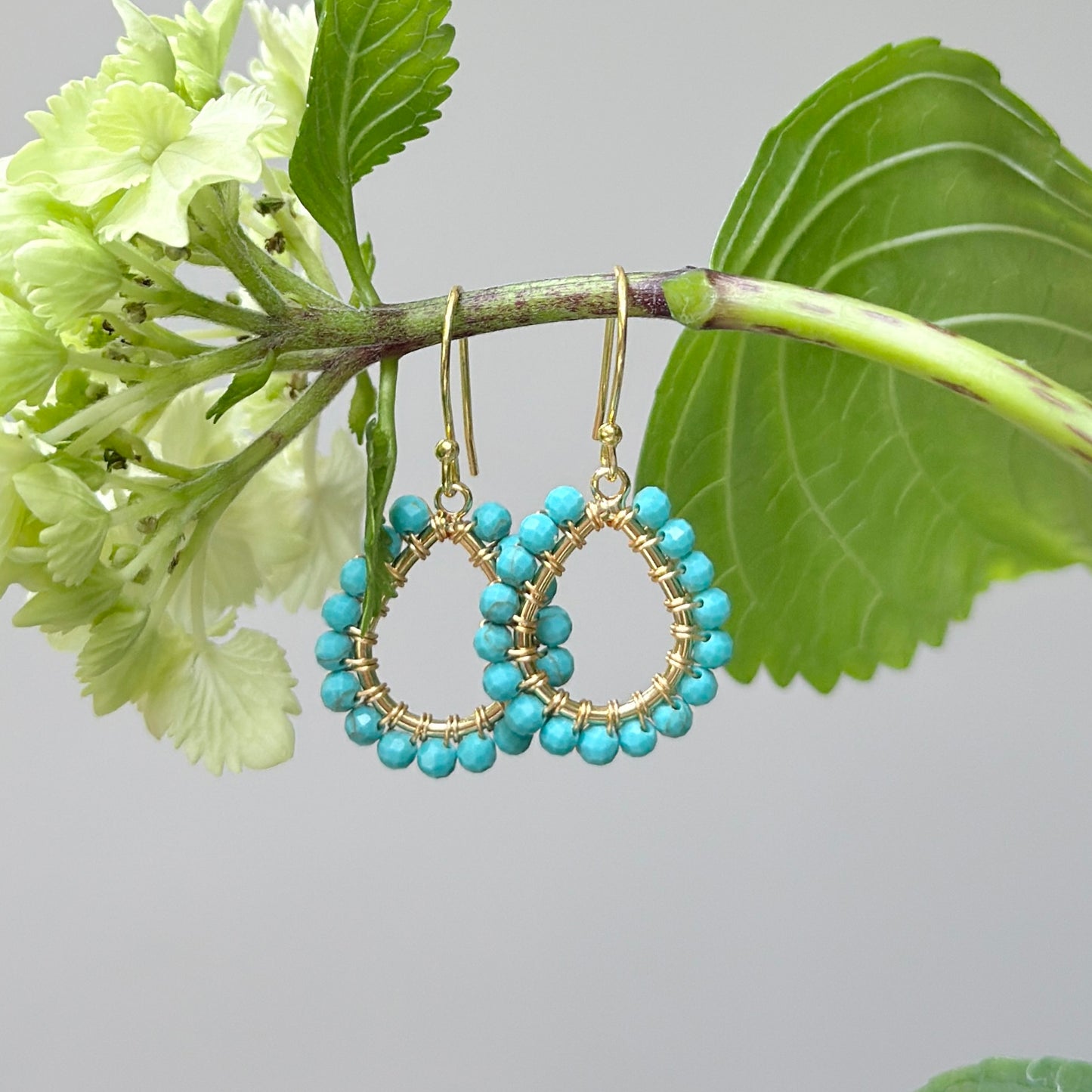 Turquoise Blue Mini Teardrop Earrings