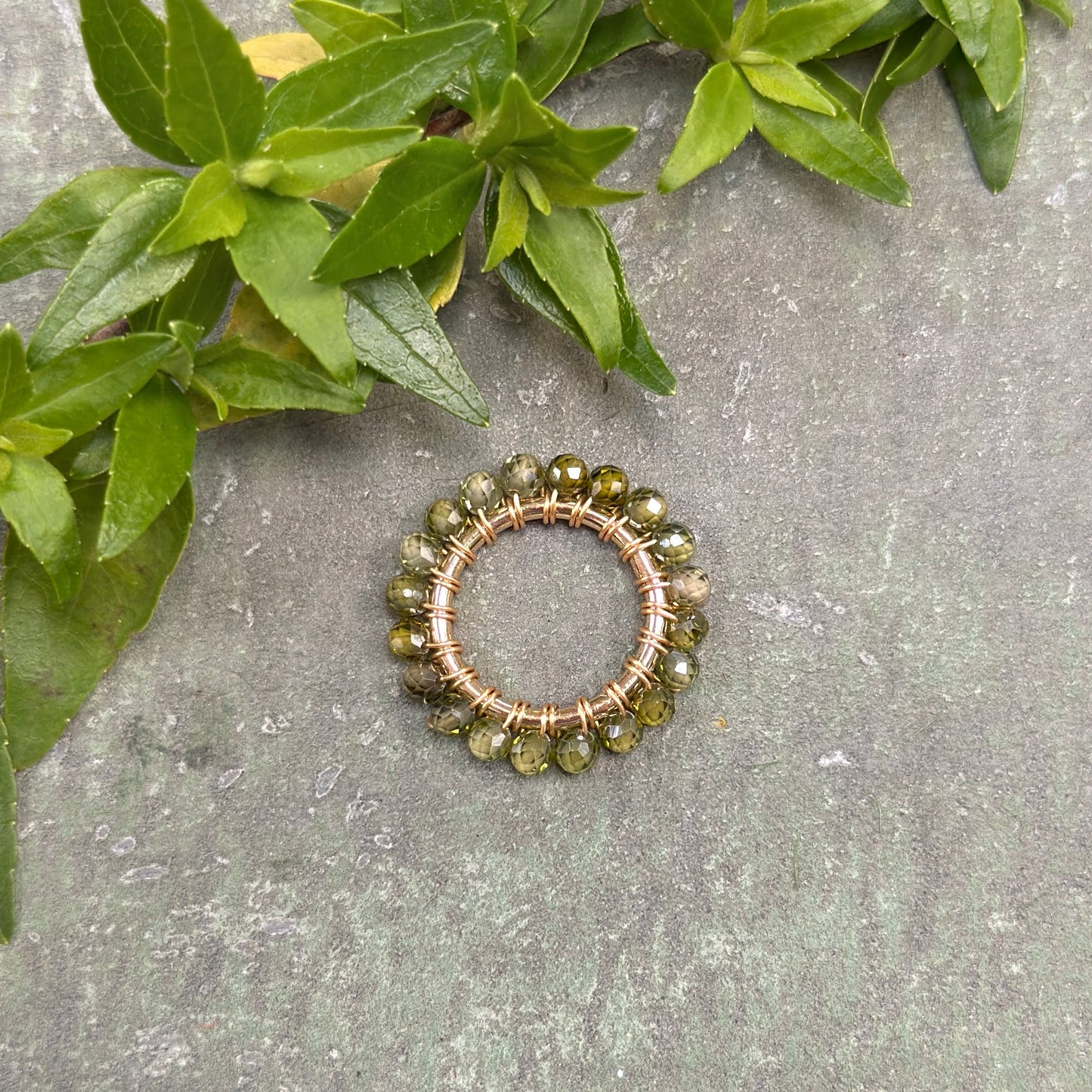 Mid Olive Green Peridot Midi Pendant For Necklace Chain