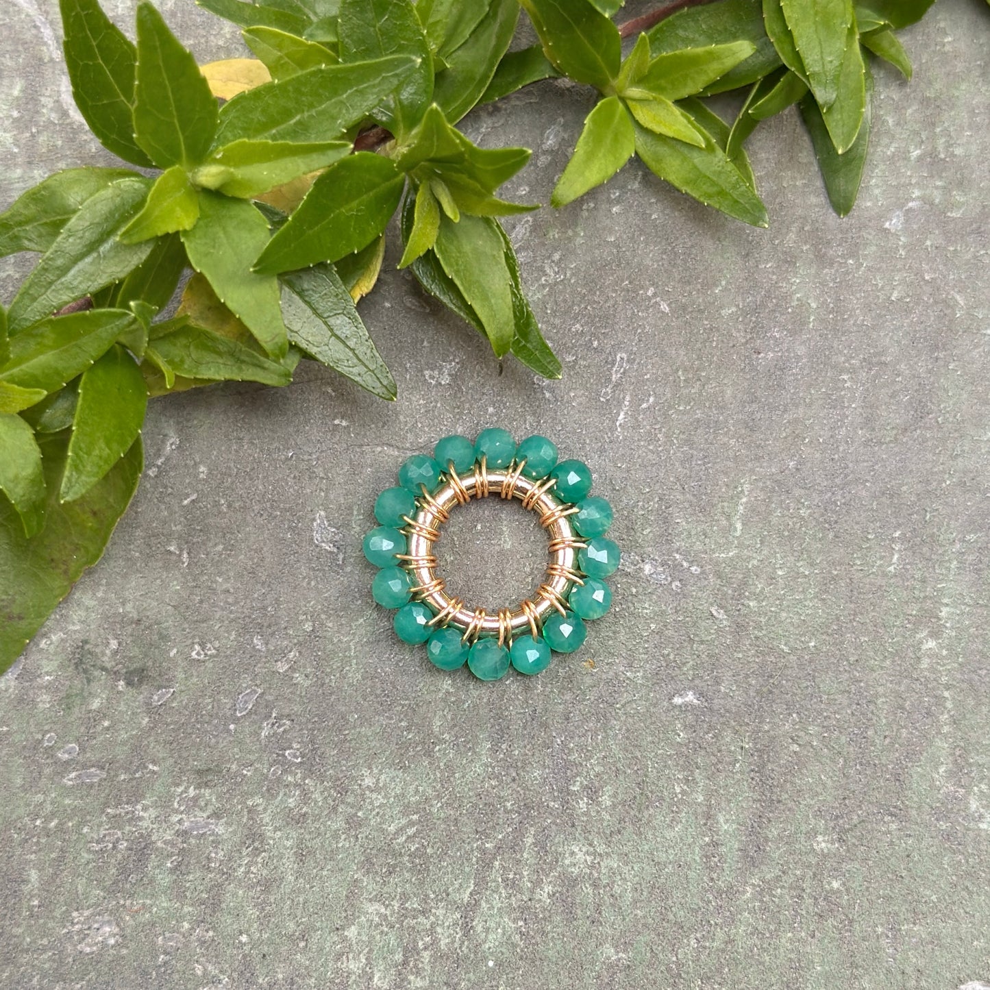 Dark Mint Green Jade Mini Pendant For Necklace Chain