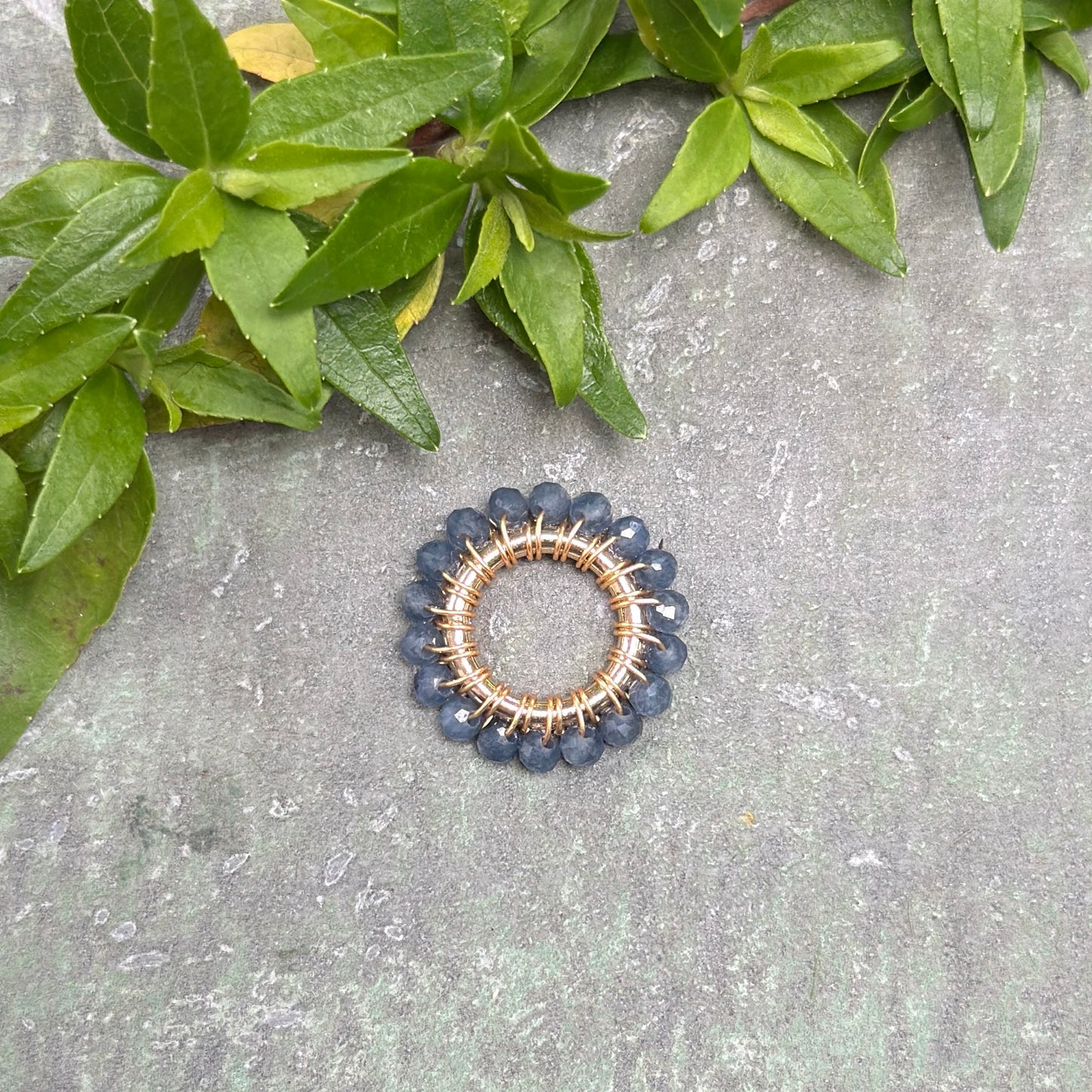 Denim Blue Iolite Mini Pendant For Necklace Chain