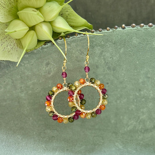 Tutti Frutti Mini Round Beaded Earrings