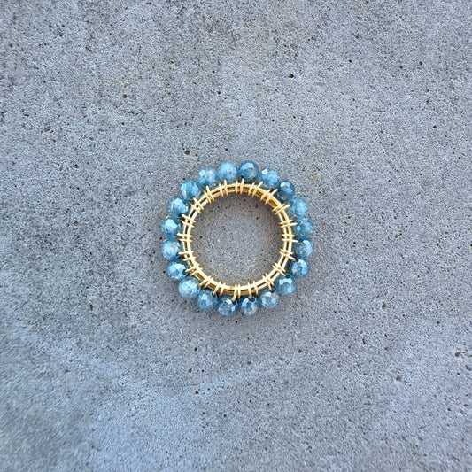 Airforce Blue Quartz Midi Pendant For Necklace Chain