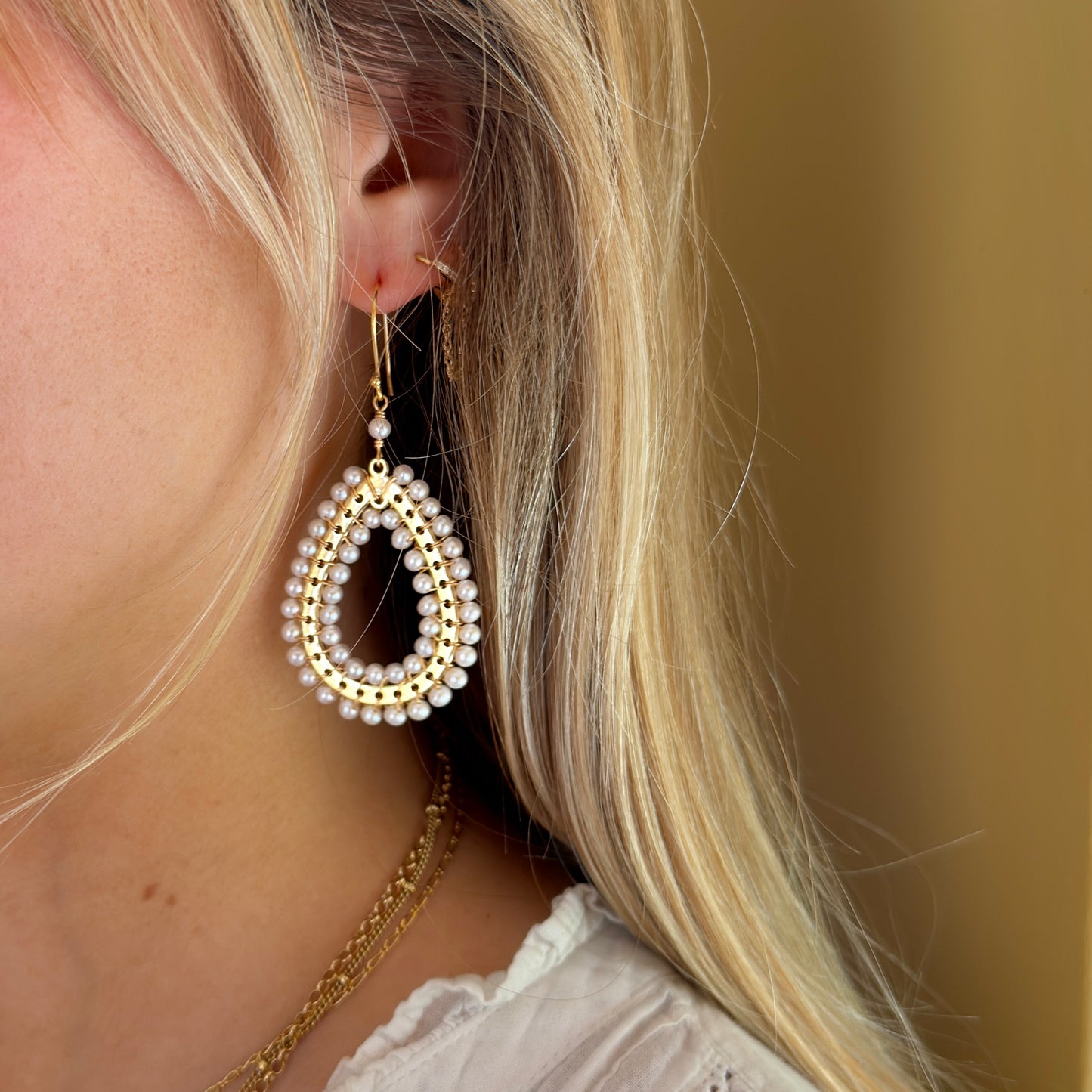 Freshwater Pearl Mustique Teardrop Earrings