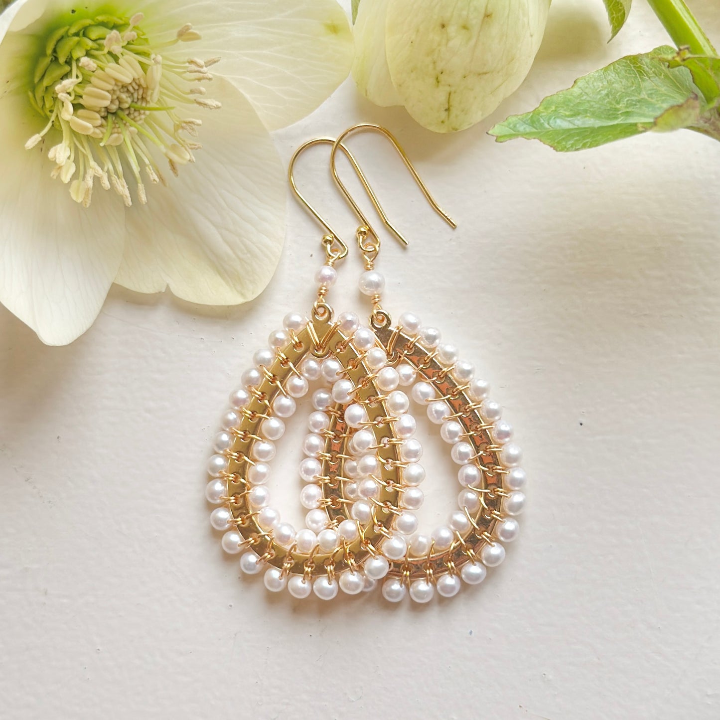 Freshwater Pearl Mustique Teardrop Earrings