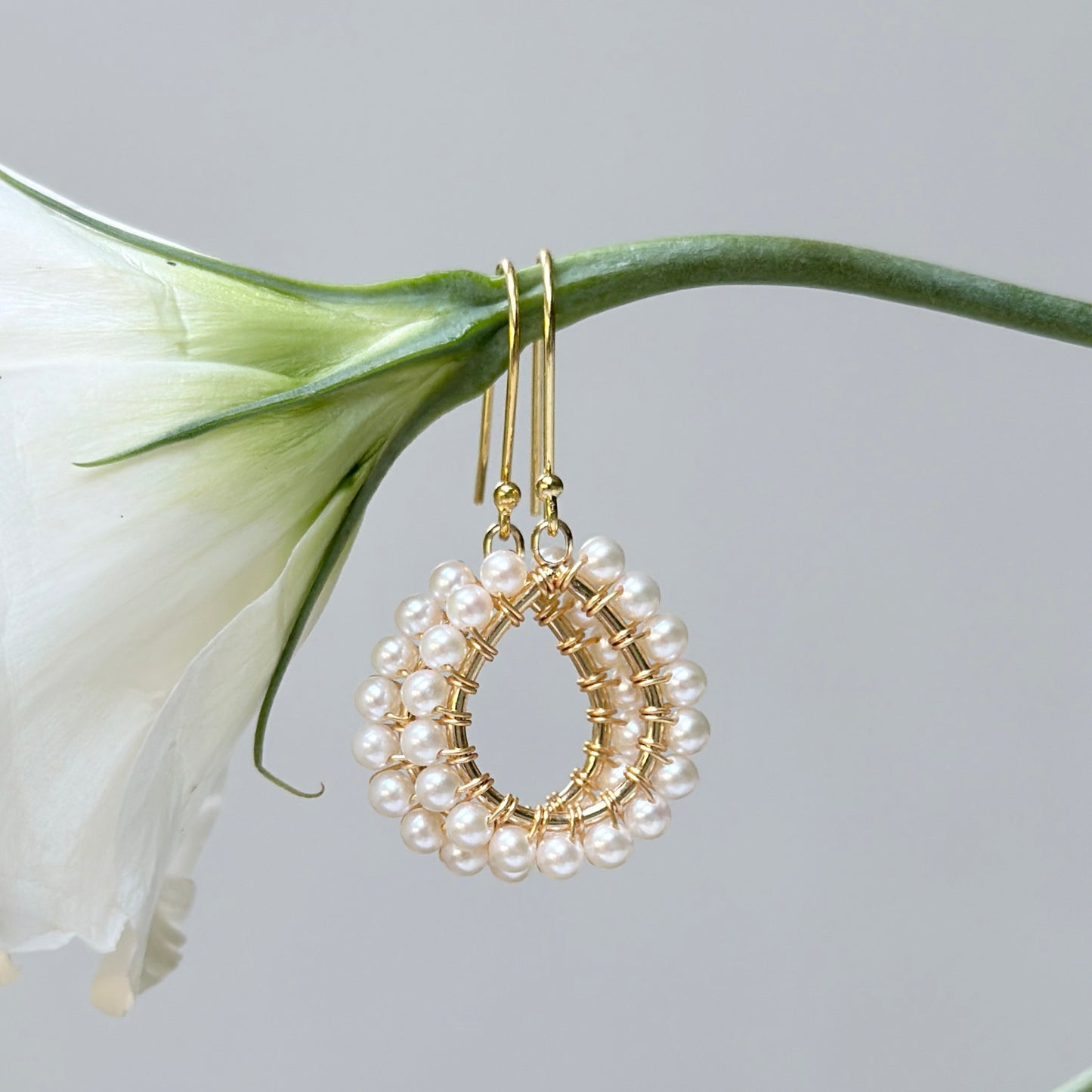 Freshwater Pearl Mini Teardrop Earrings