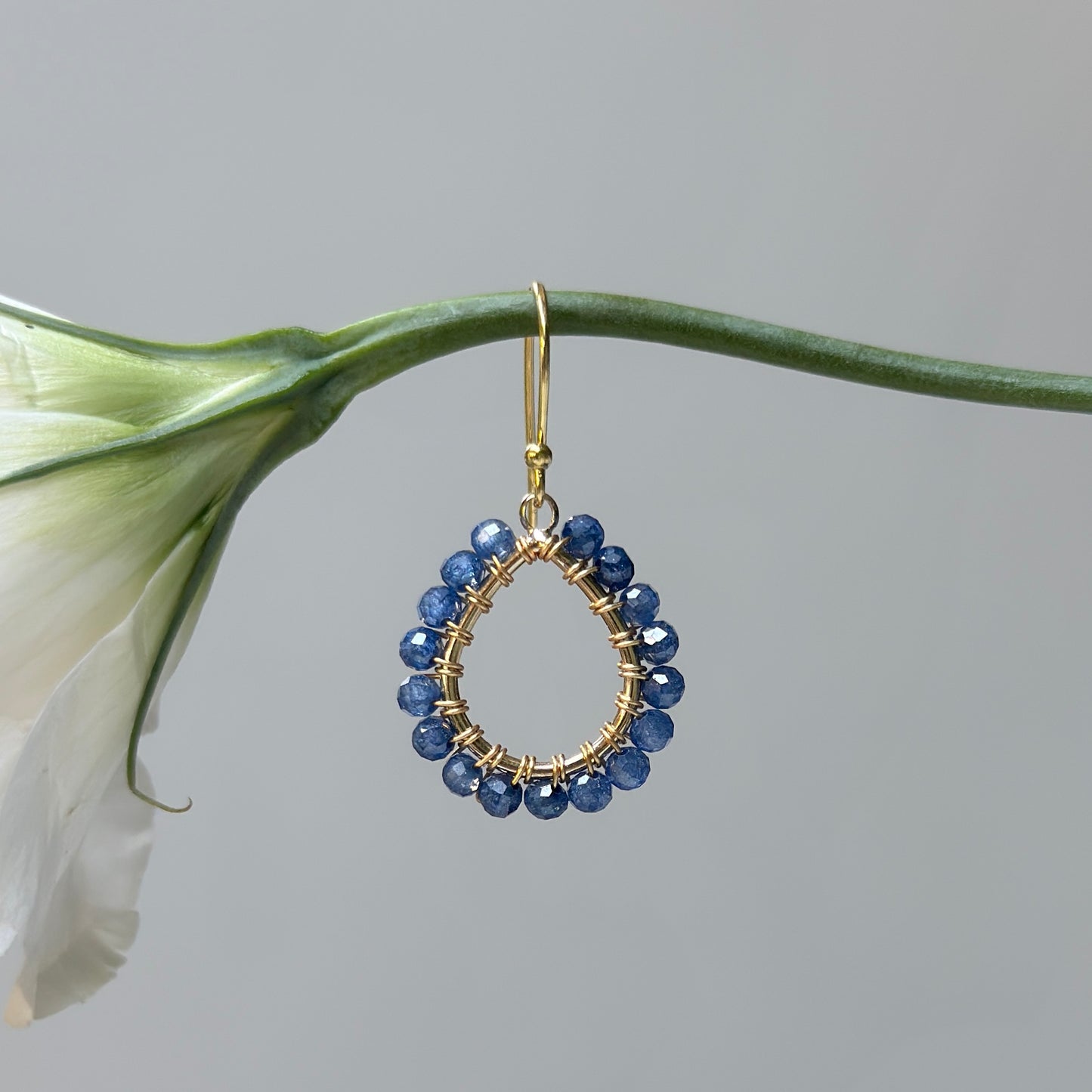 Royal Blue Azurite Mini Teardrop Earrings