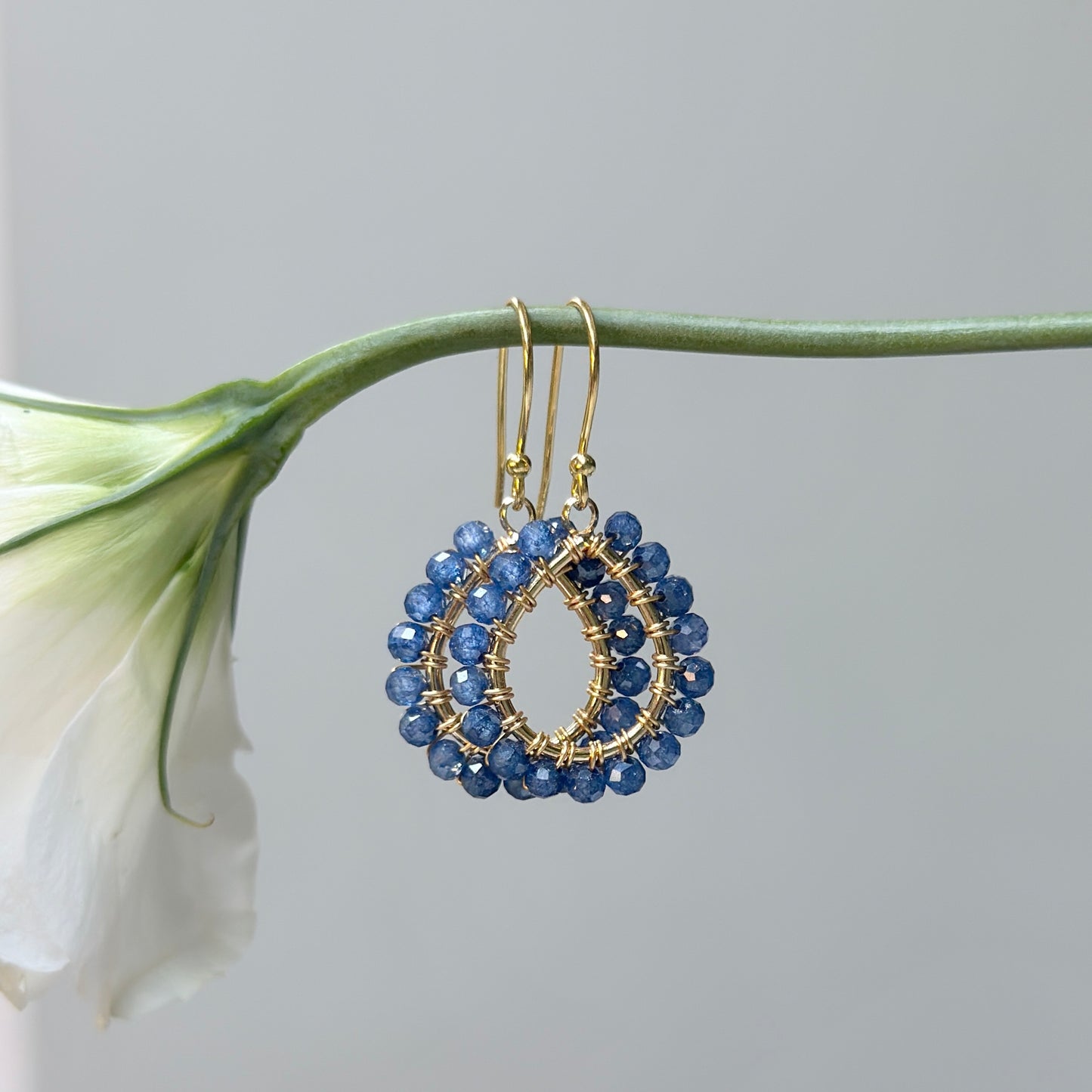 Royal Blue Azurite Mini Teardrop Earrings