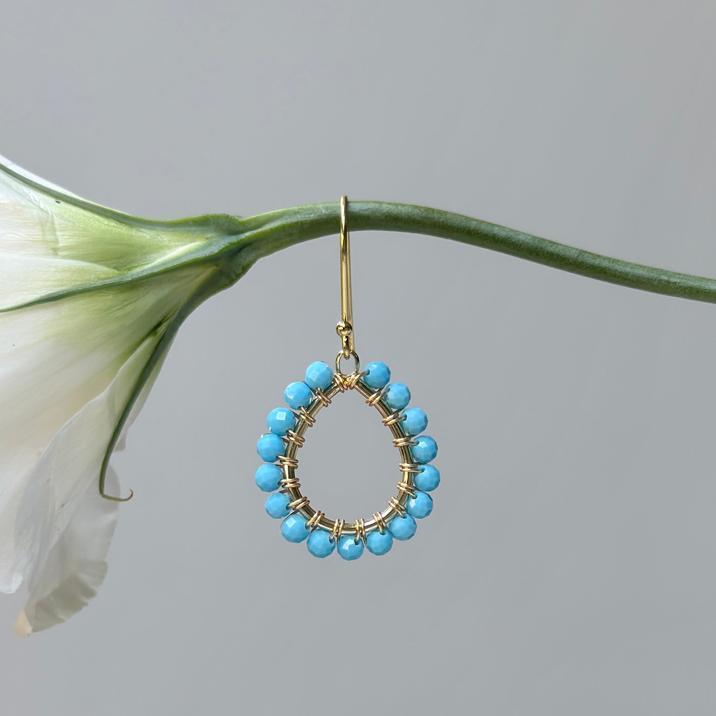 Sky Blue Mini Teardrop Earrings