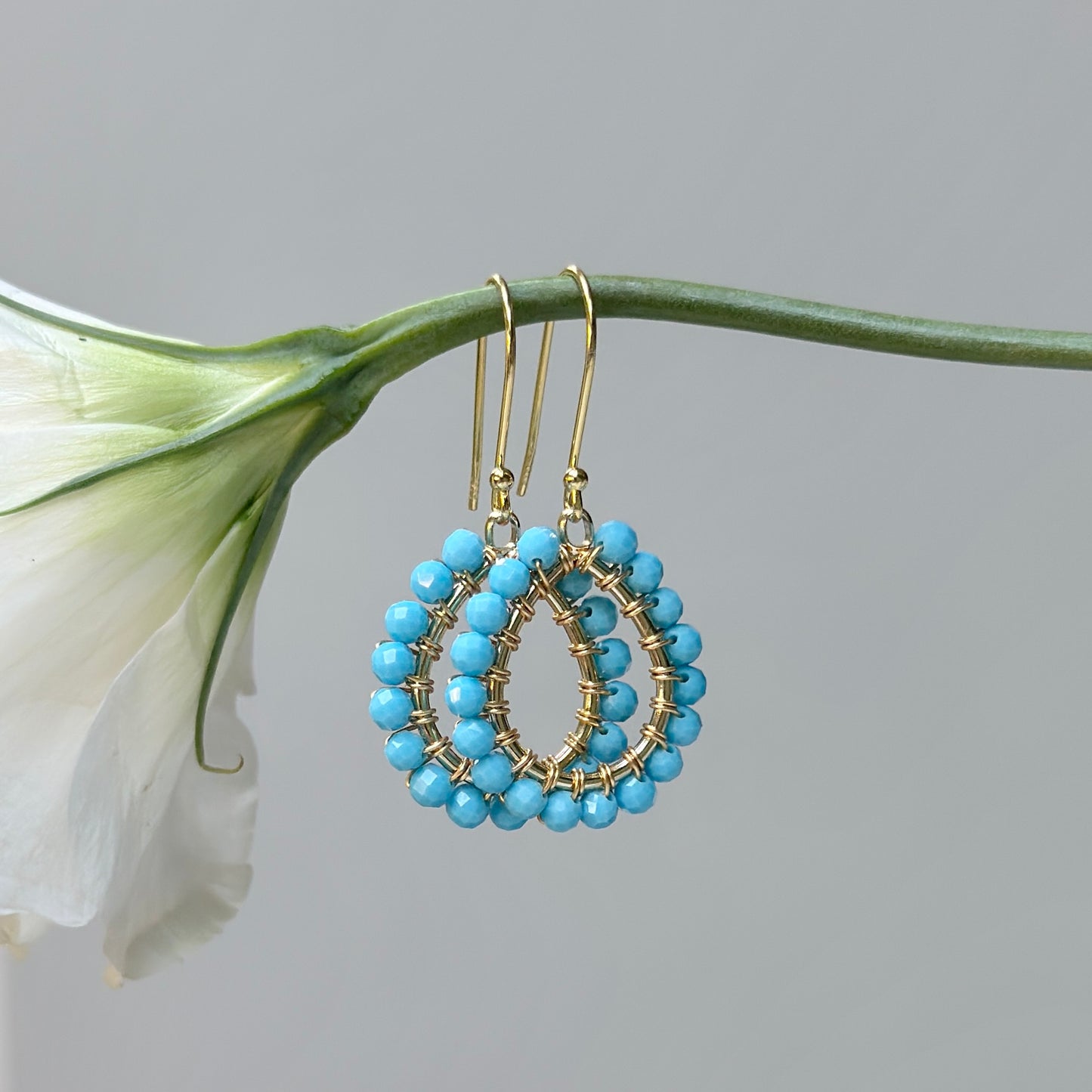 Sky Blue Mini Teardrop Earrings