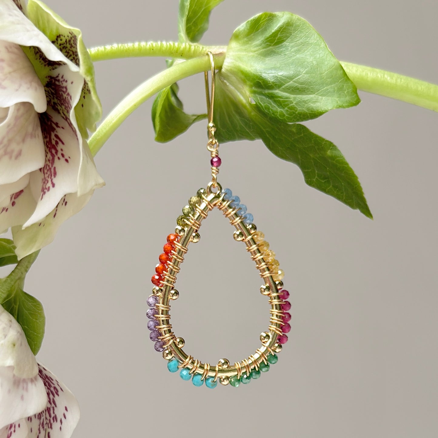 Tutti Frutti Capri Bobble Teardrop Earrings
