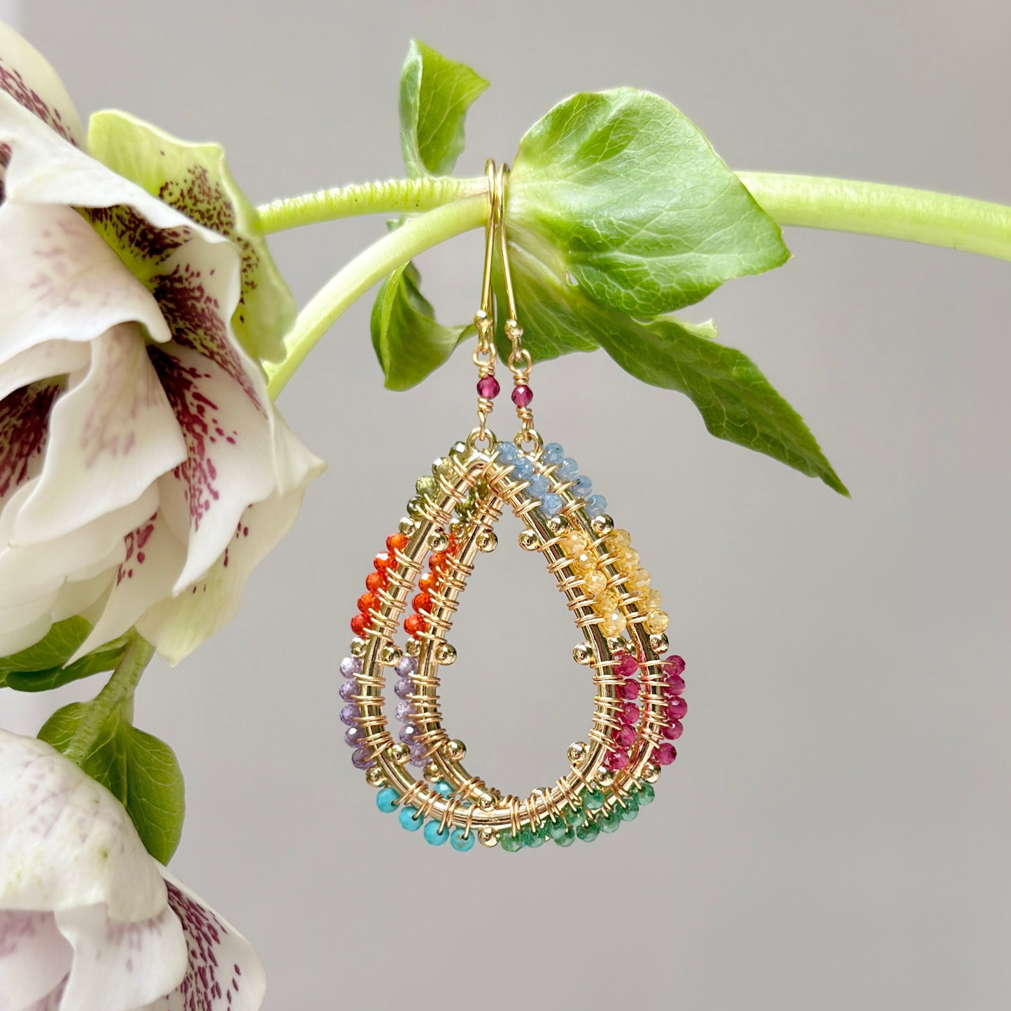 Tutti Frutti Capri Bobble Teardrop Earrings