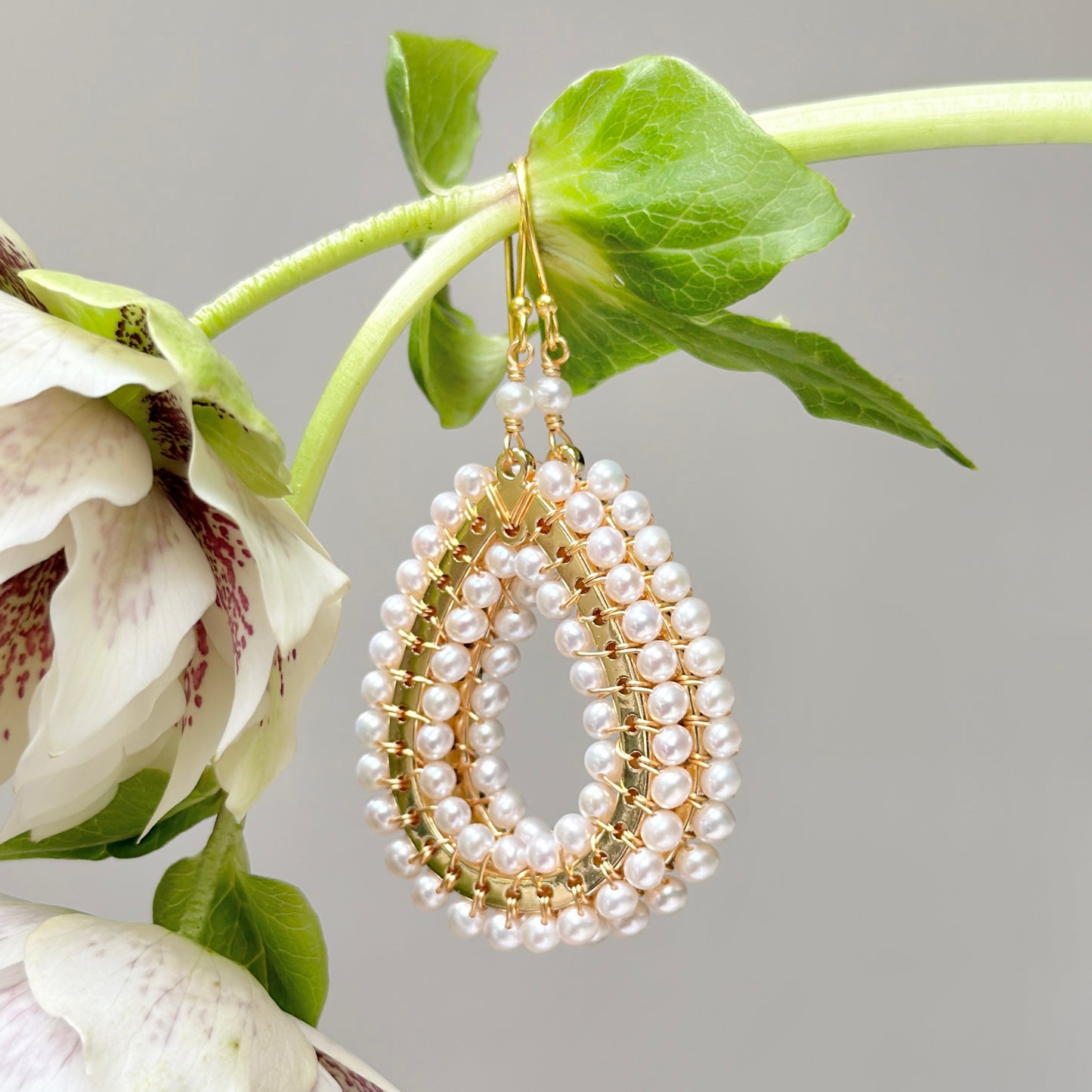 Freshwater Pearl Mustique Teardrop Earrings